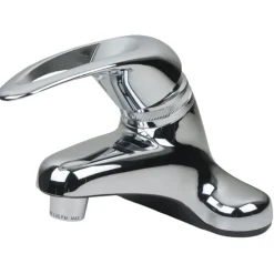 Ultra Faucets Non-Metallic Polished Chrome Single-Handle Bathroom Sink Faucet 4 in.