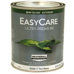 Ultra Premium Exterior Latex Paint, Semi-Gloss Tint Base, 1-Qt. (Pack of 4)