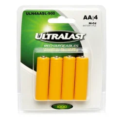 Ultralast Ni-Cad AA 1.2 volt Solar Rechargeable Battery ULN4AASL-1000 4 pk