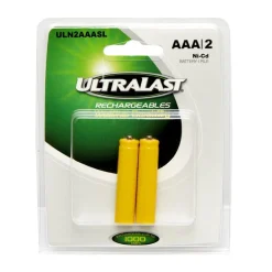 Ultralast Ni-Cad AAA 1.2 volt Solar Rechargeable Battery ULN2AAASL 2 pk