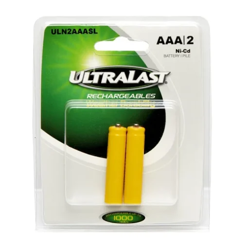 Ultralast Ni-Cad AAA 1.2 volt Solar Rechargeable Battery ULN2AAASL 2 pk