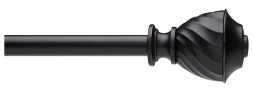 Umbra Black Curtain Rod 28 in. L X 48 in. L