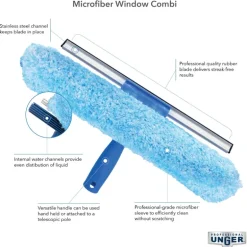 Unger 10 in. Microfiber Window Squeegee/Scrubber