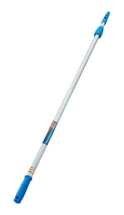 Unger Connect & Clean Telescoping 4-8 ft. L X 1 in. D Aluminum Extension Pole Silver/Blue