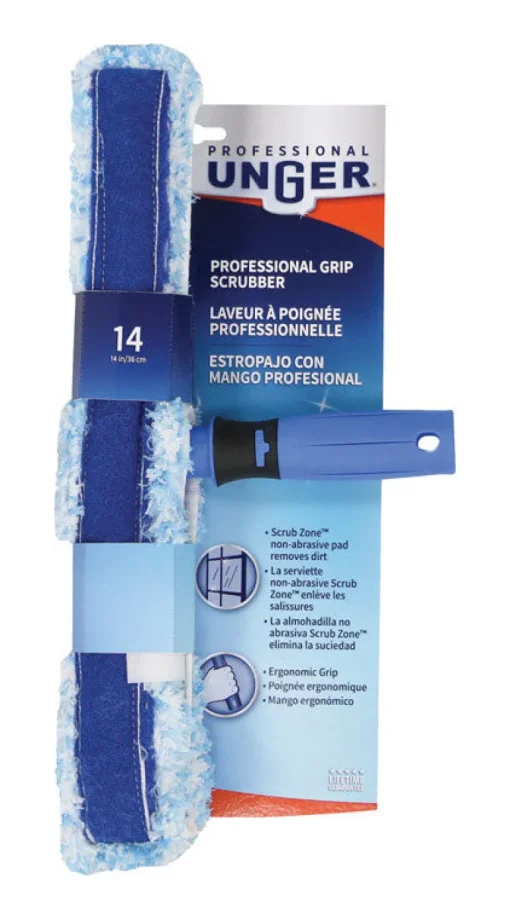 Unger Ergotec 14 in. Microfiber Window Squeegee/Scrubber