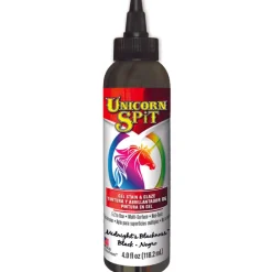 Unicorn Spit Flat Black Gel Stain and Glaze 4 oz. (Pack of 6)