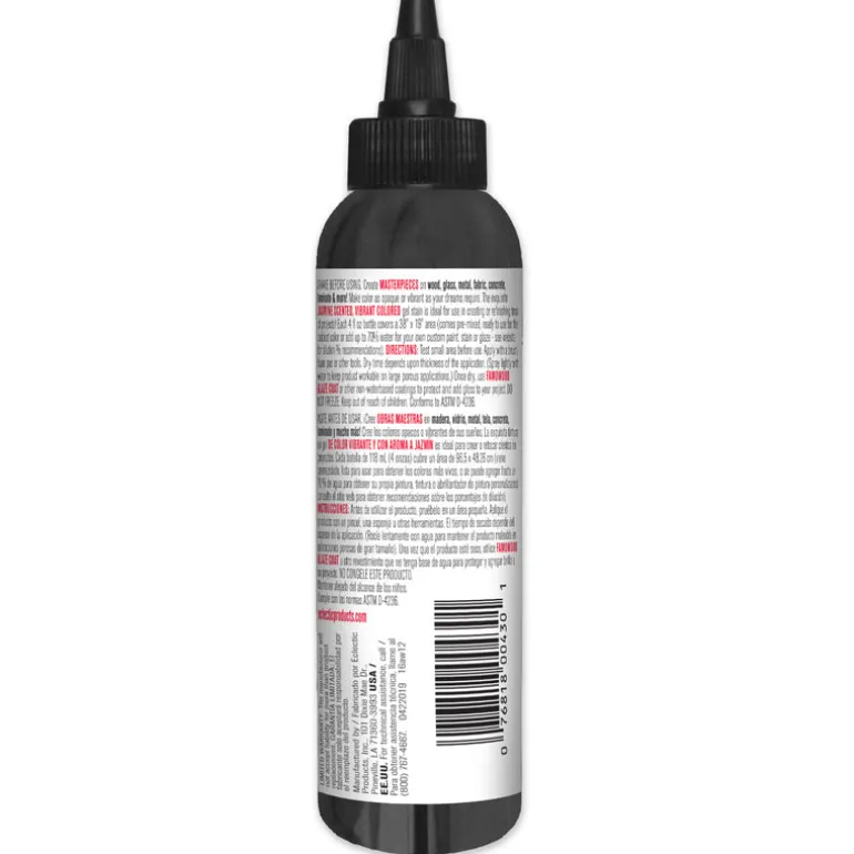 Unicorn Spit Flat Black Gel Stain and Glaze 4 oz. (Pack of 6)