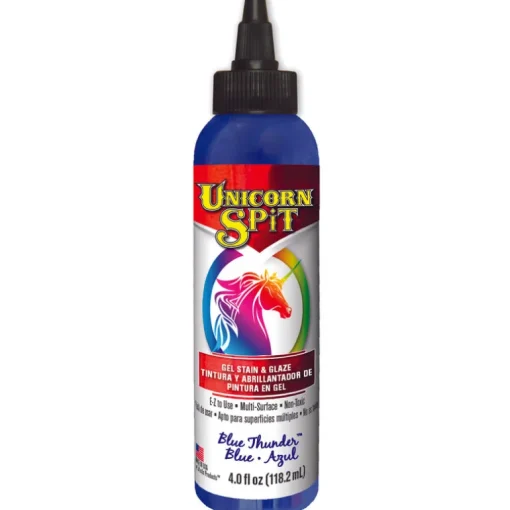Unicorn Spit Flat Blue Gel Stain and Glaze 4 oz. (Pack of 6)