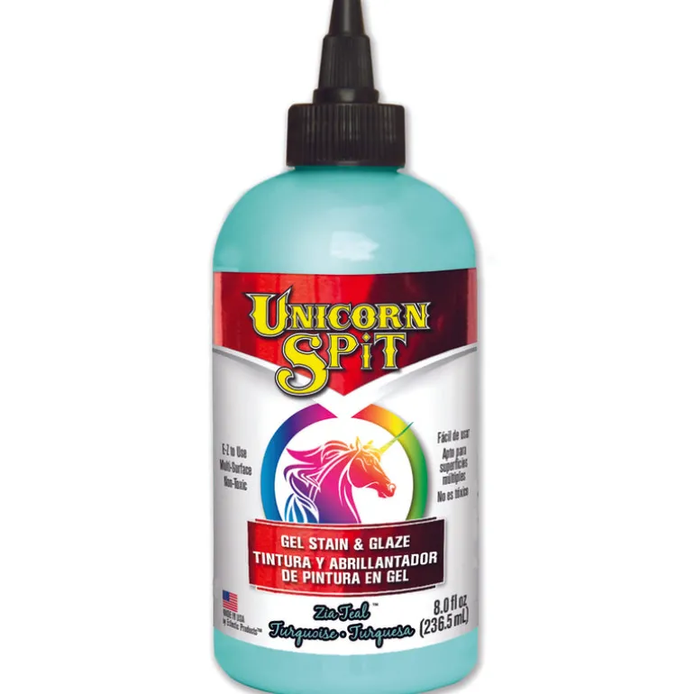 Unicorn Spit Flat Green Gel Stain and Glaze 8 oz. (Pack of 6)