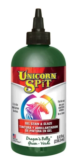 Unicorn Spit Flat Green Gel Stain and Glaze 8 oz. (Pack of 6)