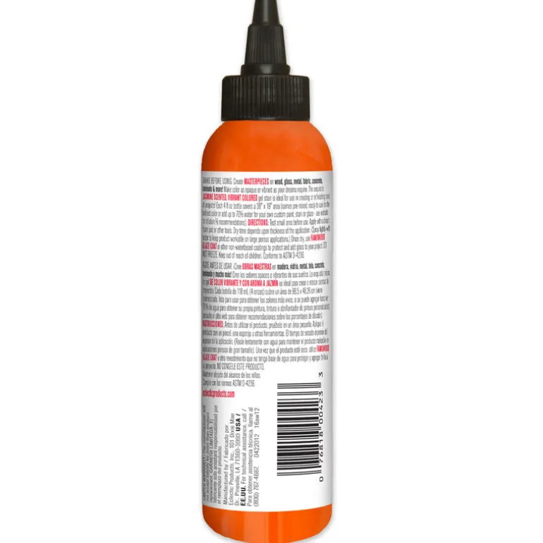 Unicorn Spit Flat Orange Gel Stain and Glaze 4 oz. (Pack of 6)