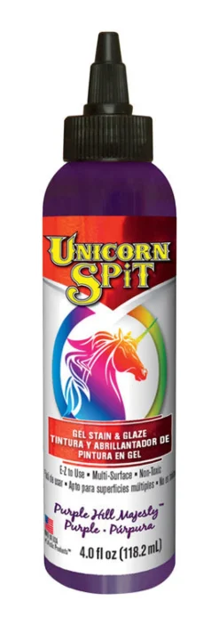 Unicorn Spit Flat Purple Gel Stain and Glaze 4 oz. (Pack of 6)