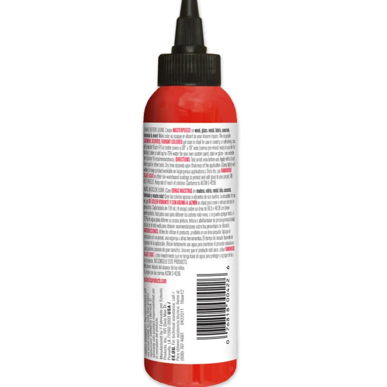 Unicorn Spit Flat Red Gel Stain and Glaze 4 oz. (Pack of 6)