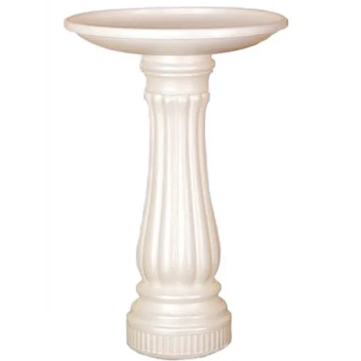 Union Products White Plastic 25 in. Bird Bath
