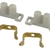 US Hardware White Metal/Plastic Catch and Clip 2 pk