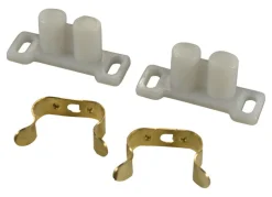 US Hardware White Metal/Plastic Catch and Clip 2 pk
