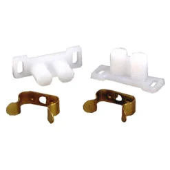 US Hardware White Metal/Plastic Catch and Clip 2 pk