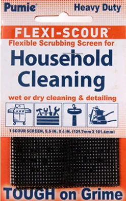 US Pumice Flexi-Scour Black Mesh Multi-Purpose Scrubbing Screen 4 L x 5.5 W in. (Pack of 24)