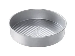 USA Pan 9 in. W X 9 in. L Round Cake Pan Silver 1 pc