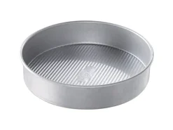 USA Pan 9 in. W X 9 in. L Round Cake Pan Silver 1 pc