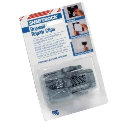 USG Sheetrock Reinforced Metal Gray Drywall Repair Clips 6pk