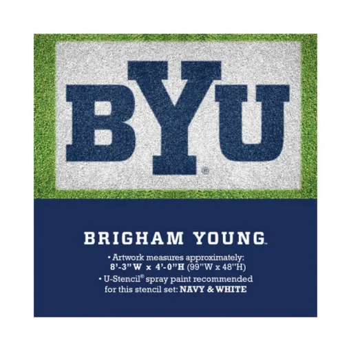 U-Stencil Blue BYU Brigham Young Lawn Stencil