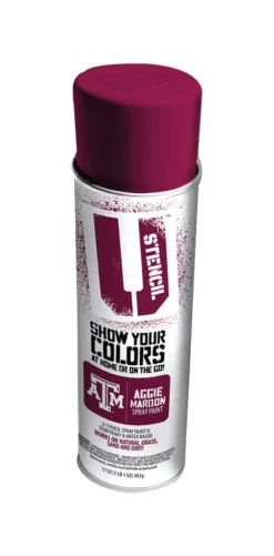 U-Stencil Matte Aggie Maroon Spray Paint 17 oz. to All Natural Surfaces (Pack of 6)
