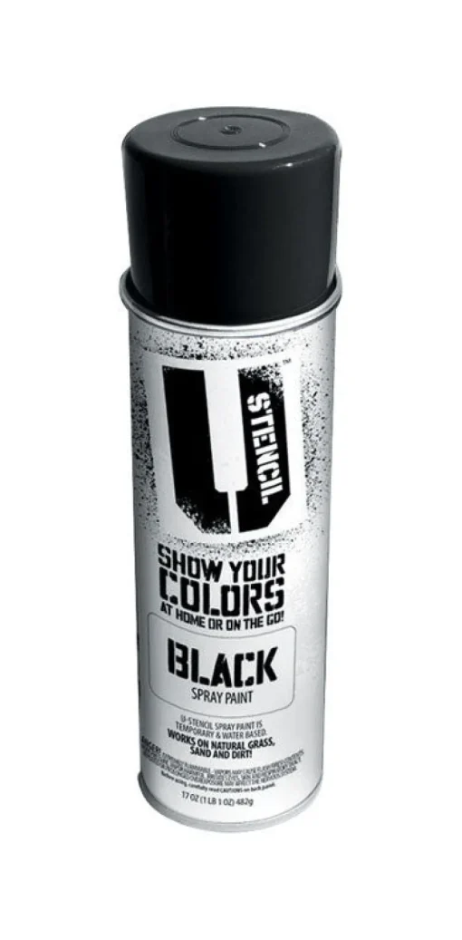 U-Stencil Matte Black Spray Paint 17 oz. (Pack of 6)