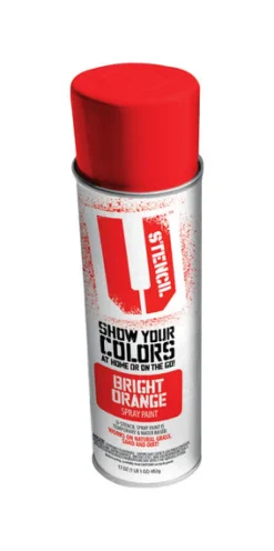 U-Stencil Matte Bright Orange Spray Paint 17 oz. (Pack of 6)