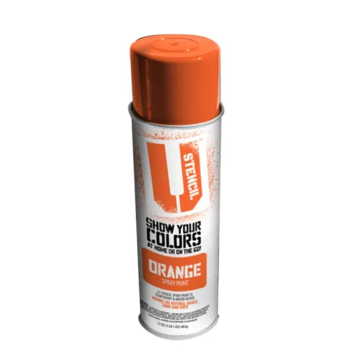 U-Stencil Matte Orange Harmless Spray Paint 17 oz. for All Natural Surfaces (Pack of 6)