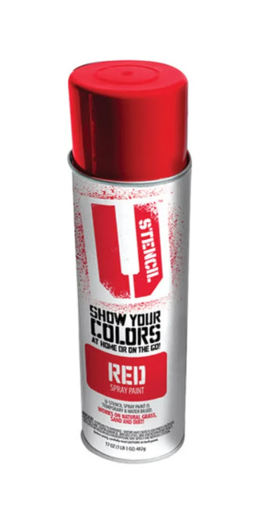 U-Stencil Matte Red Spray Paint 17 oz. (Pack of 6)