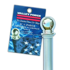 Valley Forge 5 ft. L Aluminum Flag Pole Brushed