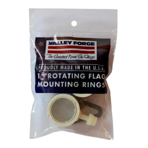 Valley Forge 1 in. L Plastic Flag Mounting Rings Brushed
