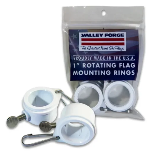 Valley Forge 1 in. L Plastic Flag Mounting Rings Brushed