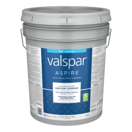 Valspar Aspire Paint Acrylic Interior Flat Medium Base 5 Gl 0 Voc