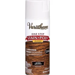 Varathane 243870 12 Oz Dk Walnut 1Step Oil Based Stain & Polyurethane Spray (Pack of 6)