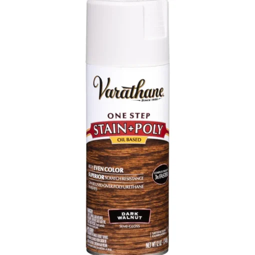 Varathane 243870 12 Oz Dk Walnut 1Step Oil Based Stain & Polyurethane Spray (Pack of 6)