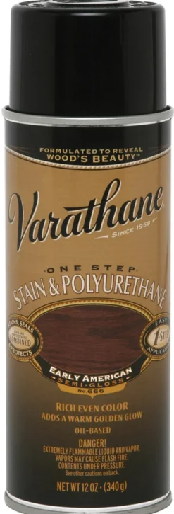 Varathane 243869 12 Oz Early American Oil Based Stain & Polyurethane Spray (Pack of 6)