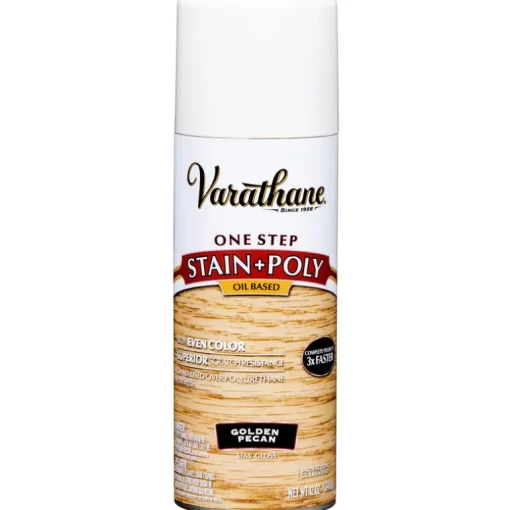 Varathane 243863 12 Oz Gldn Pecan 1 Step Oil Base Stain & Polyurethane Spray (Pack of 6)