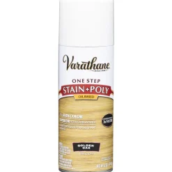 Varathane 243864 12 Oz Golden Oak 1 Step Oil Based Stain & Polyurethane Spray