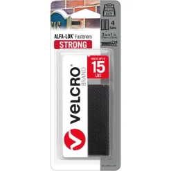 Velcro Brand Alfa-Lok Plastic Mounting Strips 3 in. L 4 pk
