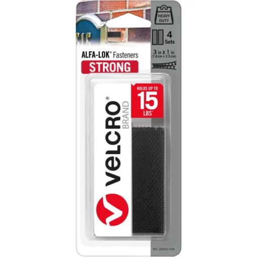 Velcro Brand Alfa-Lok Plastic Mounting Strips 3 in. L 4 pk