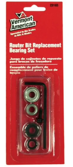 Vermont American 1/4 in. D X Multi Size in. X 2 in. L Router Bit Bearing Set 3 pc