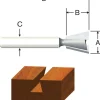 Vermont American 1/2 in. D X 1/2 in. X 1-3/4 in. L Carbide Tipped Dovetail Router Bit