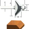 Vermont American 5/8 in. D X 1-3/8 in. X 2 in. L Carbide Tipped Chamfer Router Bit