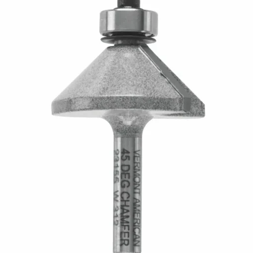 Vermont American 5/8 in. D X 1-3/8 in. X 2 in. L Carbide Tipped Chamfer Router Bit
