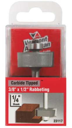 Vermont American 1-1/4 in. D X 3/8 in. X 2-1/8 in. L Carbide Tipped Rabbeting Router Bit
