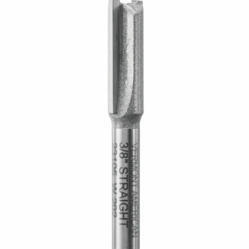 Vermont American 3/8 in. D X 3/8 x 1 in. X 2-1/16 in. L Carbide Tipped 2-Flute Straight Router Bit