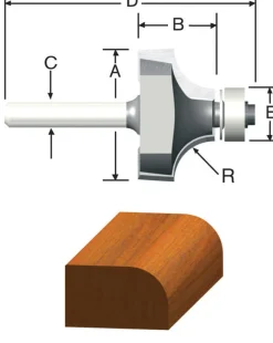 Vermont American 1-1/8 in. D X 5/32 in. X 2-1/8 in. L Carbide Tipped Roman Ogee Router Bit