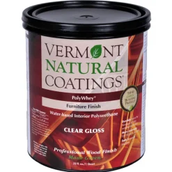 Vermont Natural Coatings PolyWhey Gloss Clear Water-Based Furniture Finish 1 qt